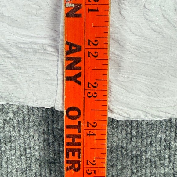 Erin London White Textured Blazer Jacket Faux Pockets Button Front Size Large - Picture 8 of 9